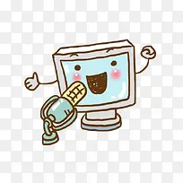 卡通手绘可爱电脑-空若网 卡通手绘可爱电脑-空若网