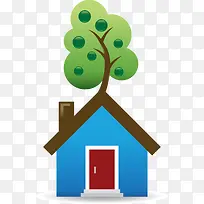 可爱卡通房子图案-空若网 可爱卡通房子图案-空若网