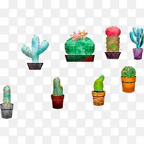 手绘仙人掌卡通植物-空若网 手绘仙人掌卡通植物-空若网