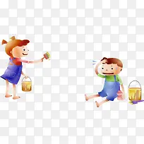 高清创意卡通人物创意刷油漆-空若网 高清创意卡通人物创意刷油漆-空若网