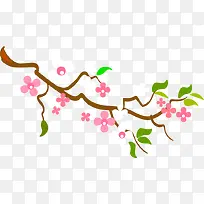 手绘卡通桃花-空若网 手绘卡通桃花-空若网