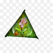 三角形桃花边框设计-空若网 三角形桃花边框设计-空若网