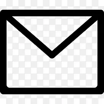 电子邮件闭包络轮廓图标-空若网 电子邮件闭包络轮廓图标-空若网