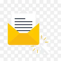 黄色扁平化信封-空若网 黄色扁平化信封-空若网