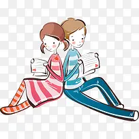 插画唯美爱情情书情侣-空若网 插画唯美爱情情书情侣-空若网