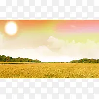 彩色天空秋天草地-空若网 彩色天空秋天草地-空若网