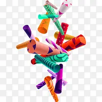 多彩简约棍子装饰图案-空若网 多彩简约棍子装饰图案-空若网