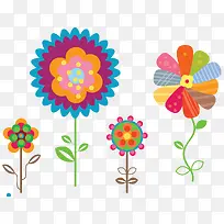 卡通多彩小花-空若网 卡通多彩小花-空若网