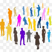 多彩人形背景图-空若网 多彩人形背景图-空若网