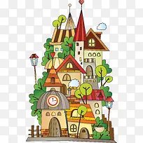 卡通城镇村庄-空若网 卡通城镇村庄-空若网