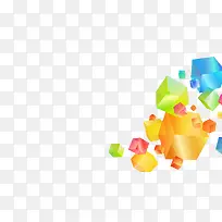 多彩活泼商务几何形飘散-空若网 多彩活泼商务几何形飘散-空若网