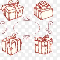 手绘礼品盒-空若网 手绘礼品盒-空若网