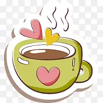 手绘咖啡卡通素材-空若网 手绘咖啡卡通素材-空若网