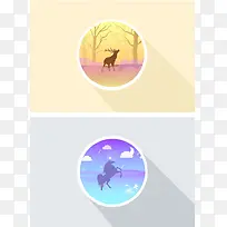 扁平化圆形背景-空若网 扁平化圆形背景-空若网