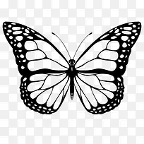 黑色镂空蝴蝶装饰图案-空若网 黑色镂空蝴蝶装饰图案-空若网