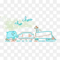 手绘卡通大象-空若网 手绘卡通大象-空若网