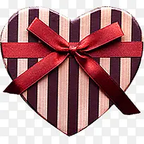 条纹爱心丝带礼盒-空若网 条纹爱心丝带礼盒-空若网