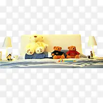 创意室内儿童房熊娃娃摄影-空若网 创意室内儿童房熊娃娃摄影-空若网