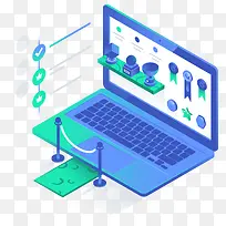 创意手绘效果笔记本电脑-空若网 创意手绘效果笔记本电脑-空若网