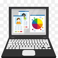 矢量手绘笔记本电脑-空若网 矢量手绘笔记本电脑-空若网