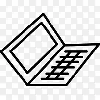 手绘黑色笔记本电脑图标-空若网 手绘黑色笔记本电脑图标-空若网