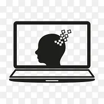 笔记本电脑思考的人-空若网 笔记本电脑思考的人-空若网