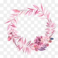 水彩手绘花环-空若网 水彩手绘花环-空若网