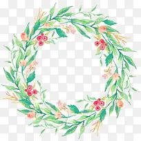 水彩圆形花环17-空若网 水彩圆形花环17-空若网