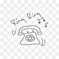 手绘电话矢量图-空若网 手绘电话矢量图-空若网