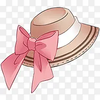 粉色可爱蝴蝶结帽子-空若网 粉色可爱蝴蝶结帽子-空若网
