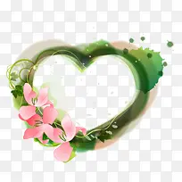 水墨爱心相框-空若网 水墨爱心相框-空若网