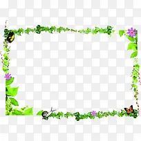 彩色植物花朵边框-空若网 彩色植物花朵边框-空若网