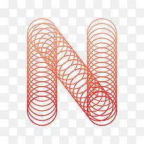 创意圆圈英文字母N-空若网 创意圆圈英文字母N-空若网
