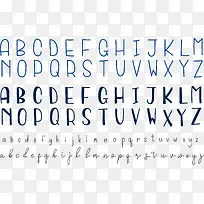 矢量手绘英文字母-空若网 矢量手绘英文字母-空若网