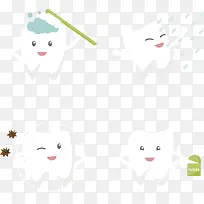 矢量手绘卡通牙齿-空若网 矢量手绘卡通牙齿-空若网