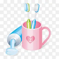 牙刷牙膏矢量素材-空若网 牙刷牙膏矢量素材-空若网