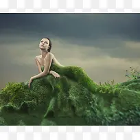 绿色植物天然衣服摄影-空若网 绿色植物天然衣服摄影-空若网