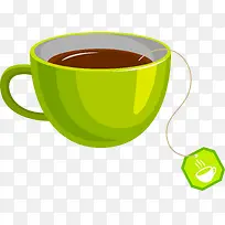 绿色杯子矢量图-空若网 绿色杯子矢量图-空若网