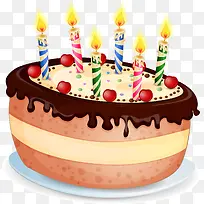 卡通生日蛋糕矢量图-空若网 卡通生日蛋糕矢量图-空若网
