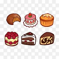 卡通蛋糕食品图标-空若网 卡通蛋糕食品图标-空若网