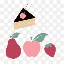 矢量蛋糕水果素材-空若网 矢量蛋糕水果素材-空若网