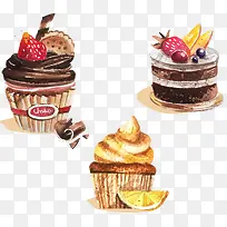 水彩水果蛋糕-空若网 水彩水果蛋糕-空若网