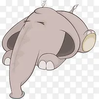 卡通可爱睡觉大象矢量图-空若网 卡通可爱睡觉大象矢量图-空若网
