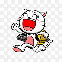 手绘卡通小猫素材-空若网 手绘卡通小猫素材-空若网