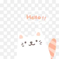 可爱小猫卡通白色-空若网 可爱小猫卡通白色-空若网
