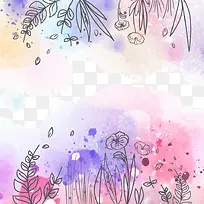 五彩水彩背景-空若网 五彩水彩背景-空若网