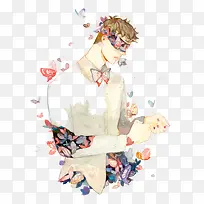 水彩男生-空若网 水彩男生-空若网