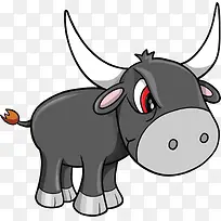 手绘卡通小牛-空若网 手绘卡通小牛-空若网