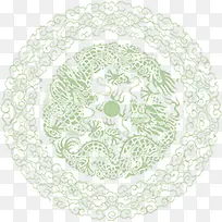 绿色清新龙纹创意-空若网 绿色清新龙纹创意-空若网