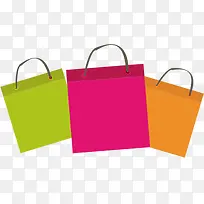 彩色卡通手绘购物袋-空若网 彩色卡通手绘购物袋-空若网